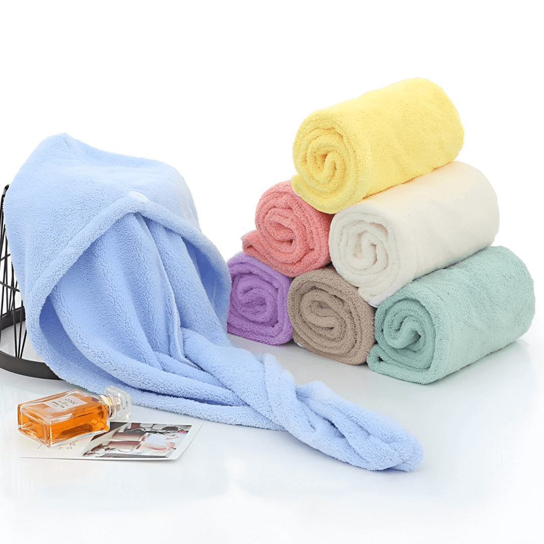 Acquista Asciugamano in microfibra per asciugare i capelli Cuffia