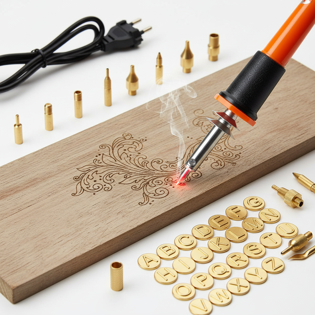 PYROPEN™ PENNA PER INCISIONE IN LEGNO CON ALFABETO - immagine 4