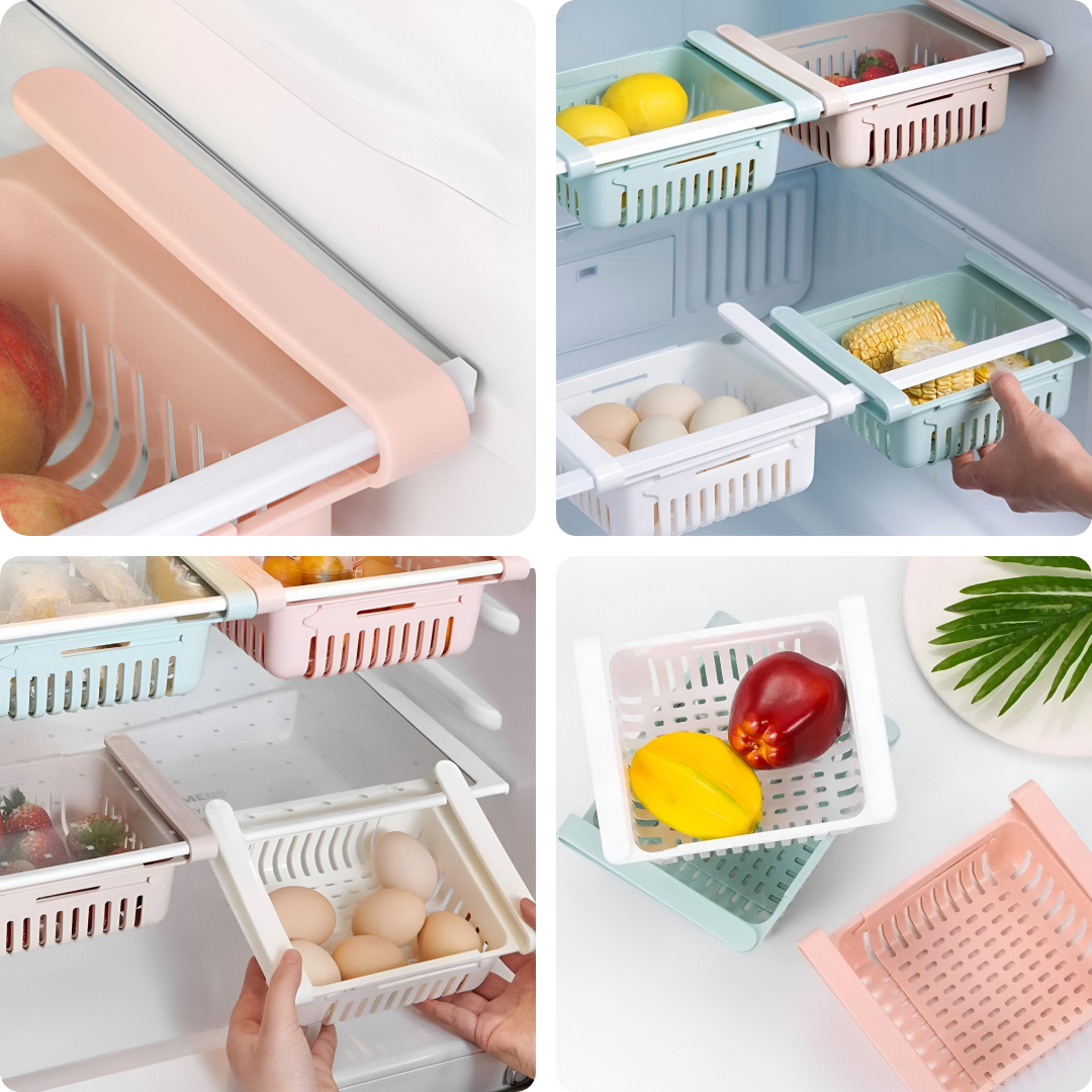 SpaceEase - Cassetti Frigo Bianchi (Confezione da 2) - immagine 2