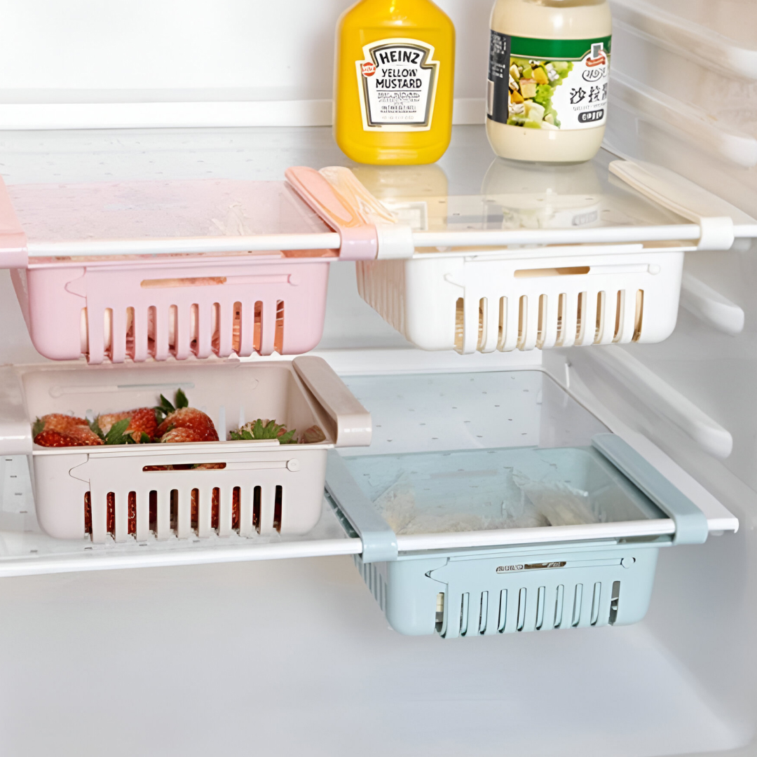 SpaceEase - Cassetti Frigo Bianchi (Confezione da 2) - immagine 3