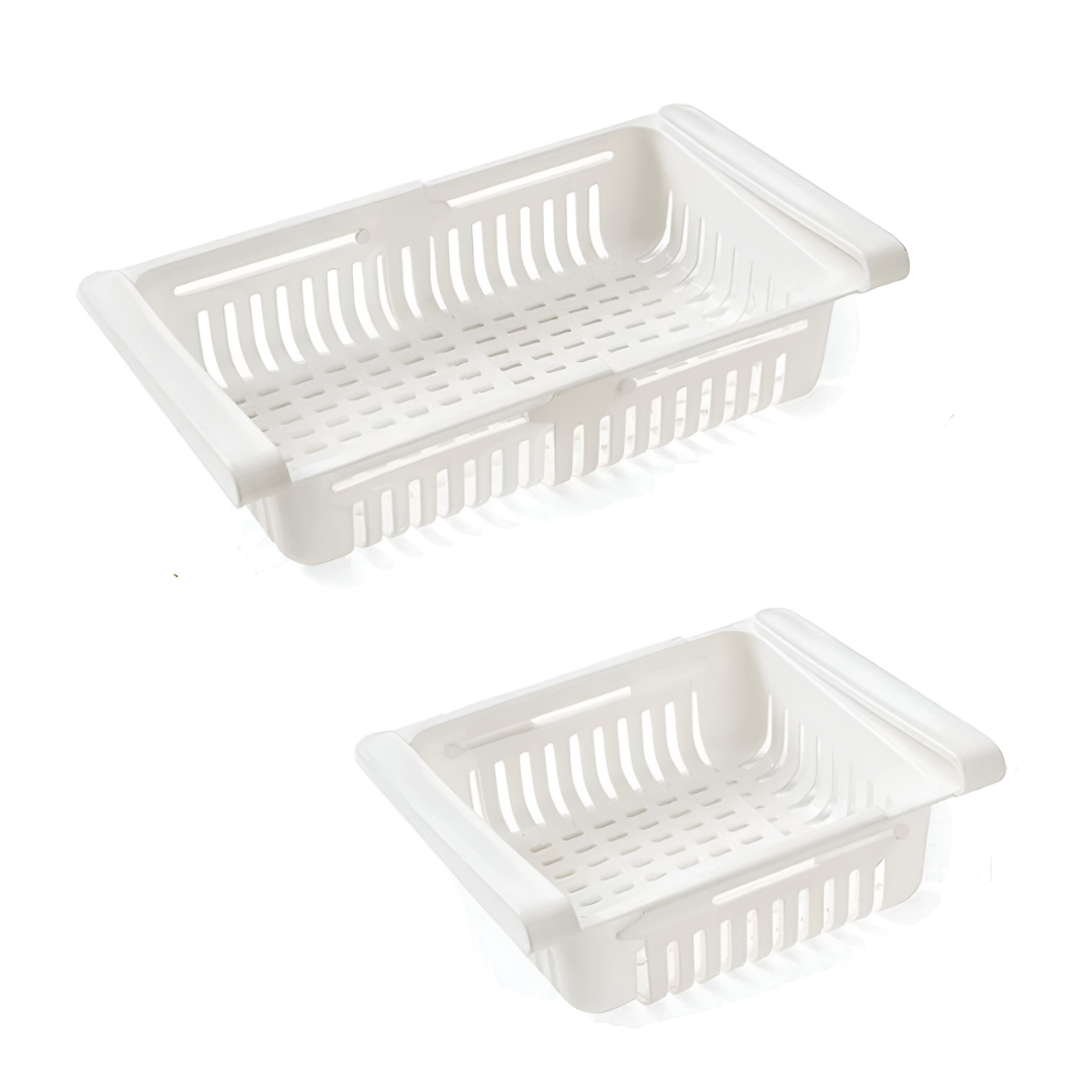 SpaceEase - Cassetti Frigo Bianchi (Confezione da 2) - immagine 6