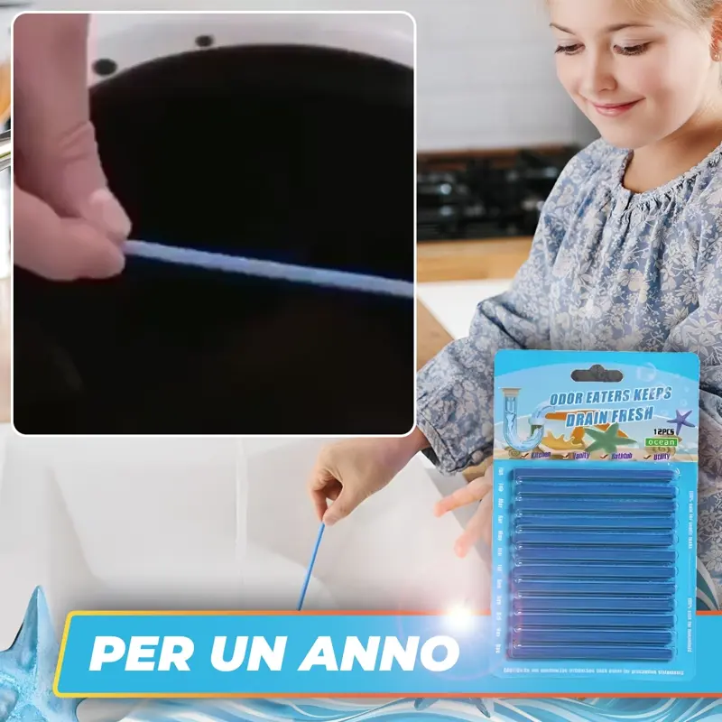 DrainEase - Bastoncini per Prevenire gli Intasamenti