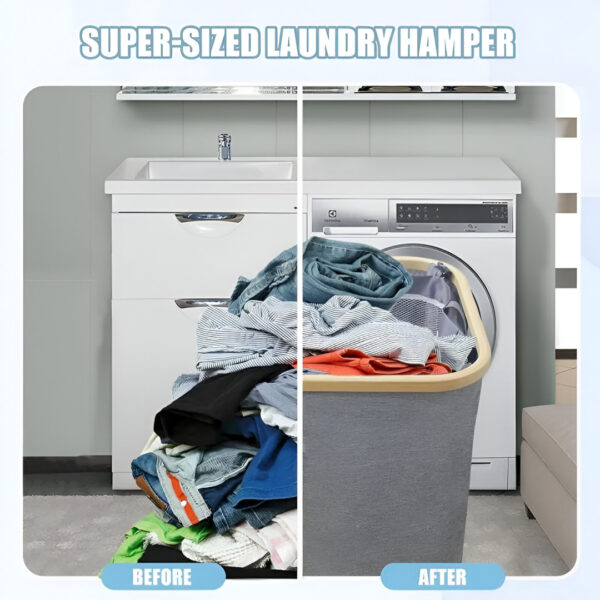 LaundryEase™ - Cesto portabiancheria con tre scomparti - immagine 5