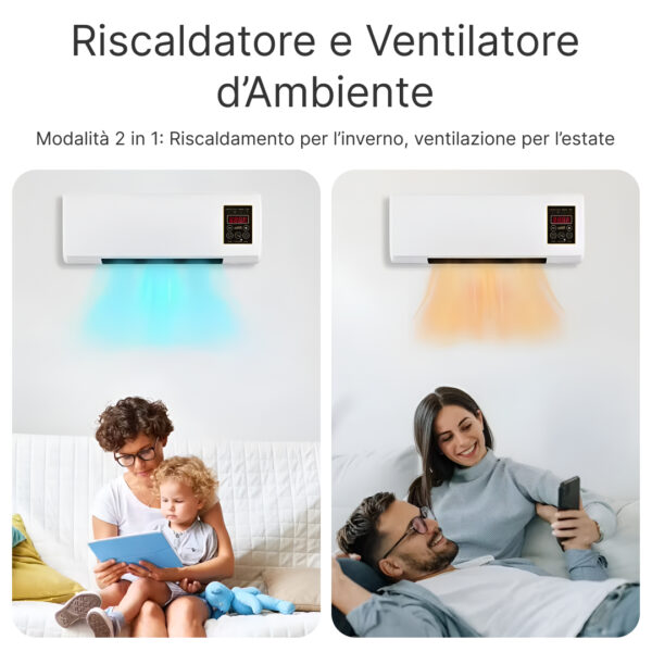 Enchantia – Ventilatore con Funzione Riscaldamento e Ventilazione, Montaggio Senza Attrezzi - immagine 2