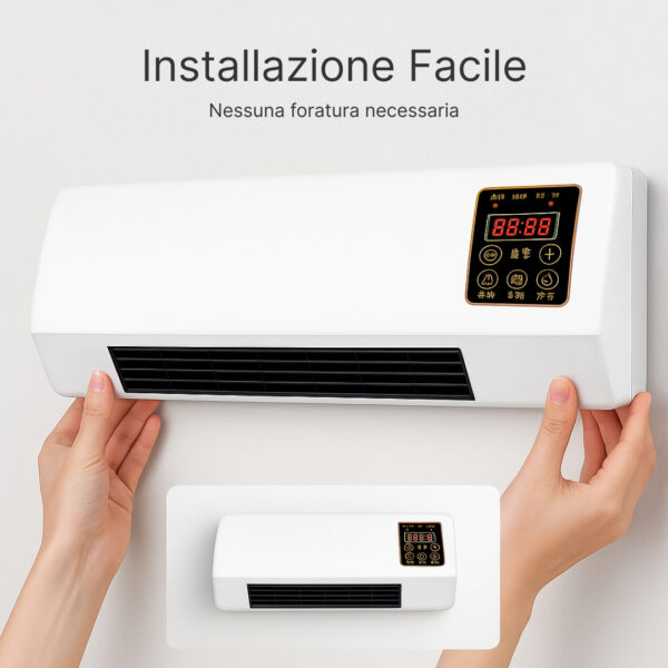 Enchantia – Ventilatore con Funzione Riscaldamento e Ventilazione, Montaggio Senza Attrezzi - immagine 3