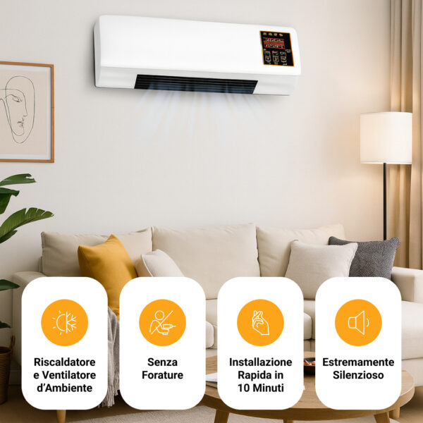 Enchantia – Ventilatore con Funzione Riscaldamento e Ventilazione, Montaggio Senza Attrezzi - immagine 5