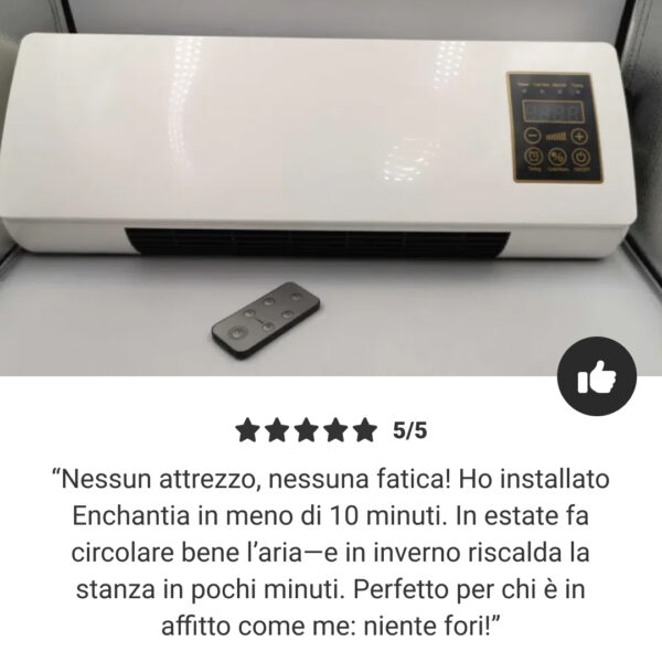 Enchantia – Ventilatore con Funzione Riscaldamento e Ventilazione, Montaggio Senza Attrezzi - immagine 7