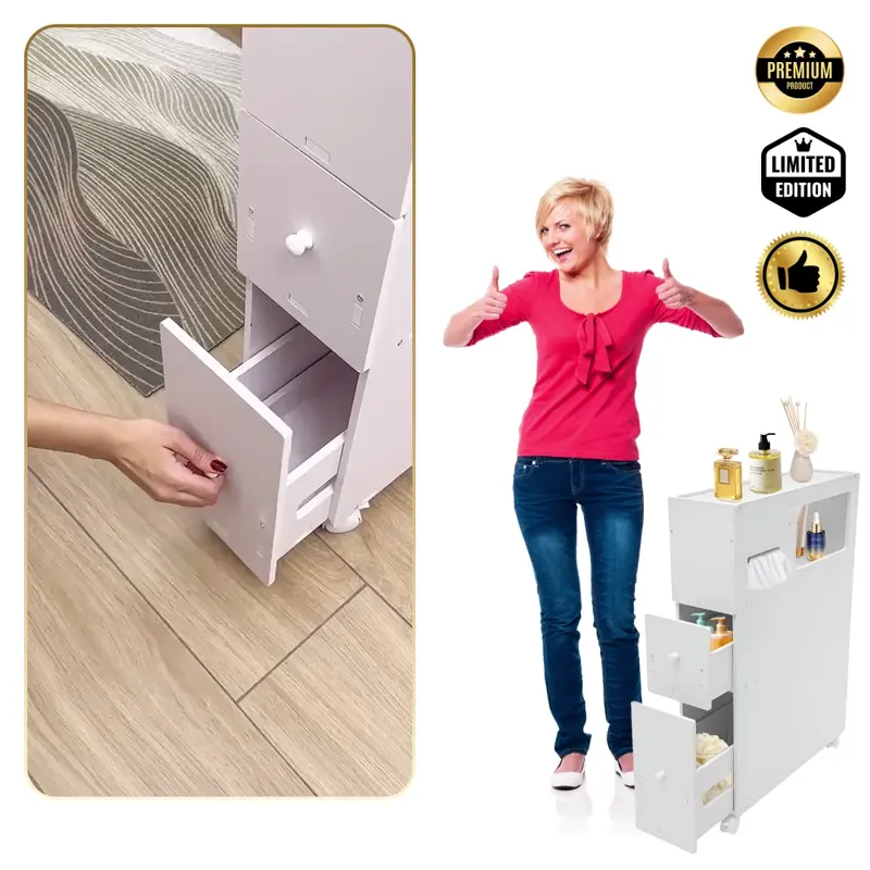 CornerEase™ - Armadietto ad Angolo Sottile per Bagno