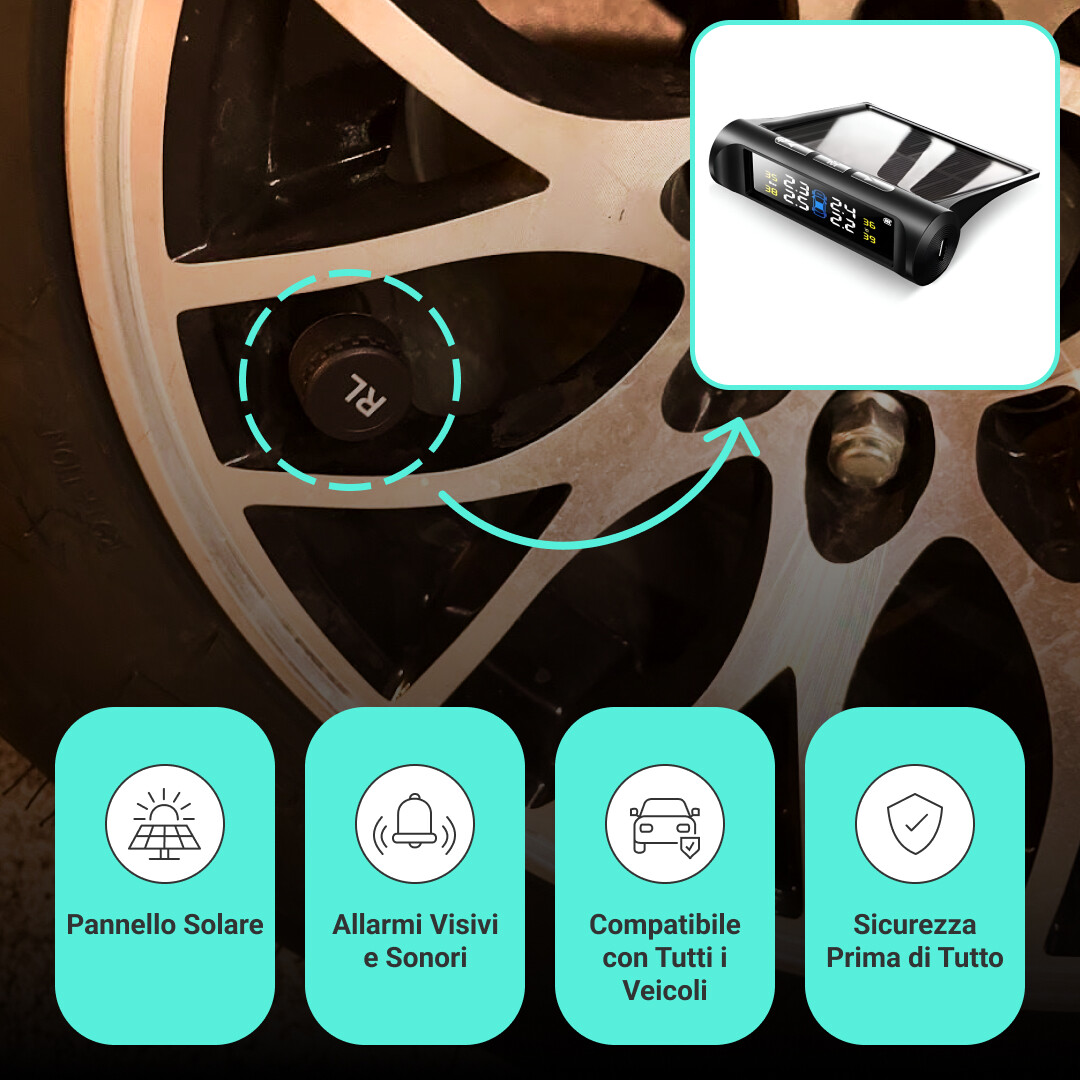 Riboton™ - Sistema di Monitoraggio della Pressione degli Pneumatici Solare - immagine 4