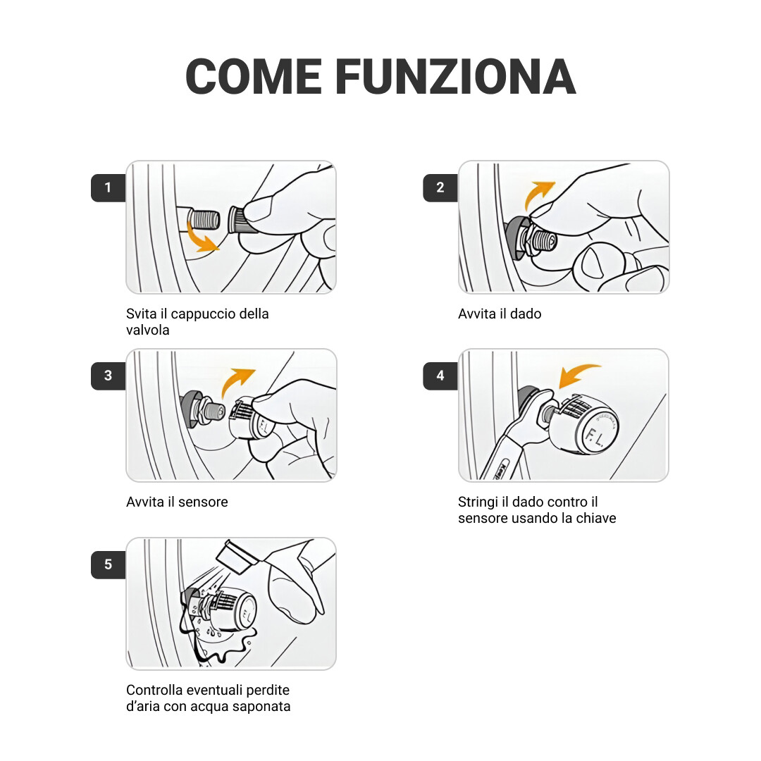 Riboton™ - Sistema di Monitoraggio della Pressione degli Pneumatici Solare - immagine 5