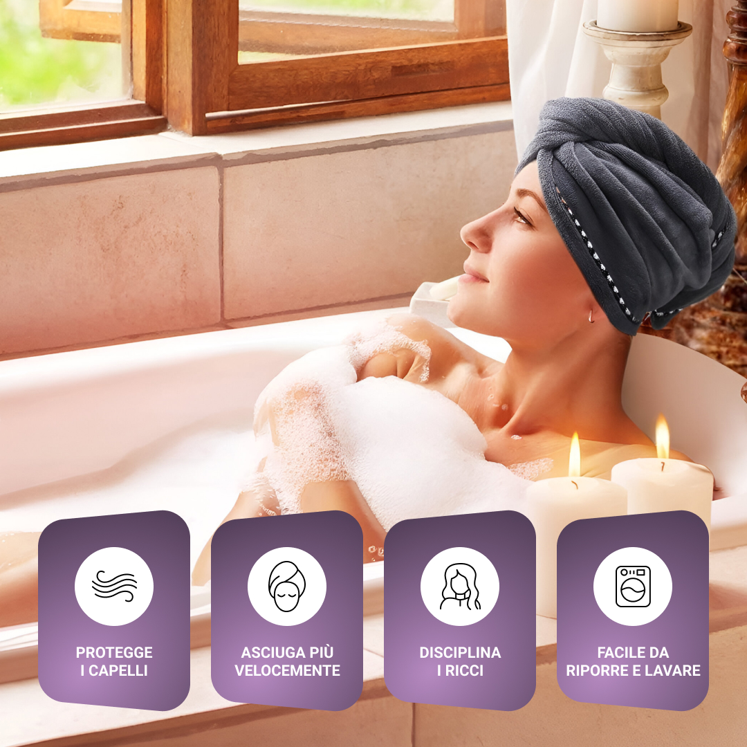 HAIRGLOW® – Asciugamano Per Capelli a Rapida Asciugatura (1+1 GRATIS) - immagine 5