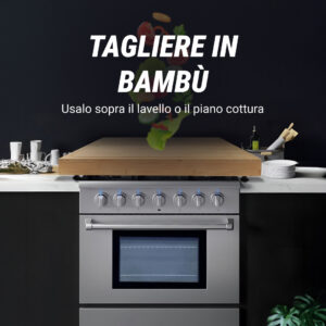 Alternative view of BambooCraft™ -  Tagliere in Bambù Extra Large con Gambe Rimovibili