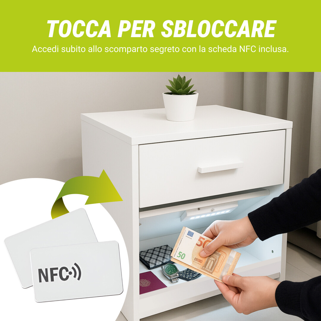 NovaCasa™ – Comodino Smart con Scomparto Nascosto - immagine 3