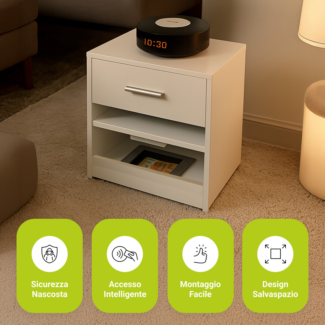 NovaCasa™ – Comodino Smart con Scomparto Nascosto - immagine 4