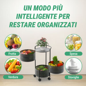 Alternative view of SpinRack™ - Organizer rotante in metallo a 3 livelli